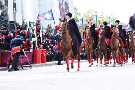 Тбилисцы приняли участие в параде Кубанского казачьего войска